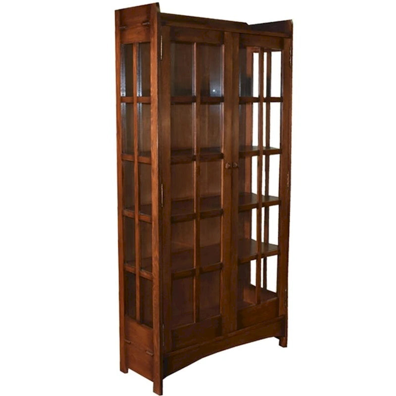 Mission Oak Display China Cabinet / Bookcase - 39 W - N/A