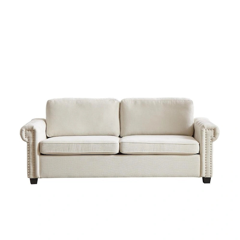 83.8  Convertible 2-in-1 Pullout Polyester Sleeper Sofa Bed