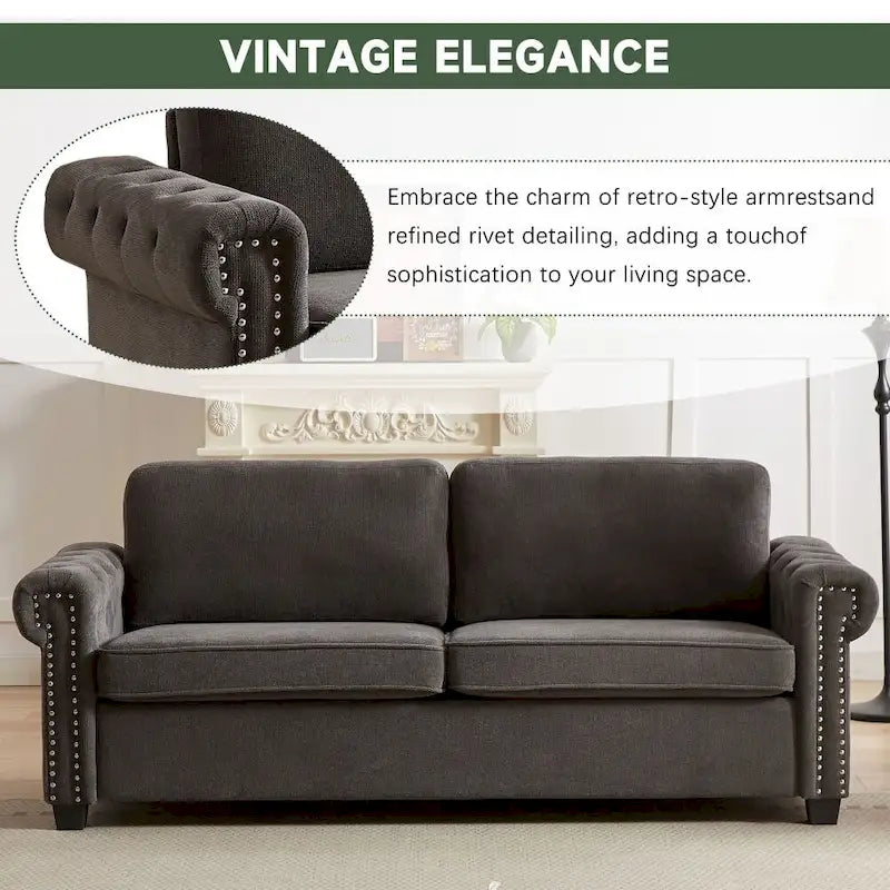 83.8  Convertible 2-in-1 Pullout Polyester Sleeper Sofa Bed