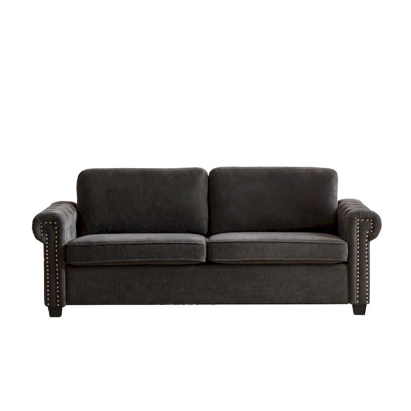 83.8  Convertible 2-in-1 Pullout Polyester Sleeper Sofa Bed