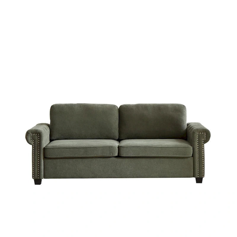 83.8  Convertible 2-in-1 Pullout Polyester Sleeper Sofa Bed