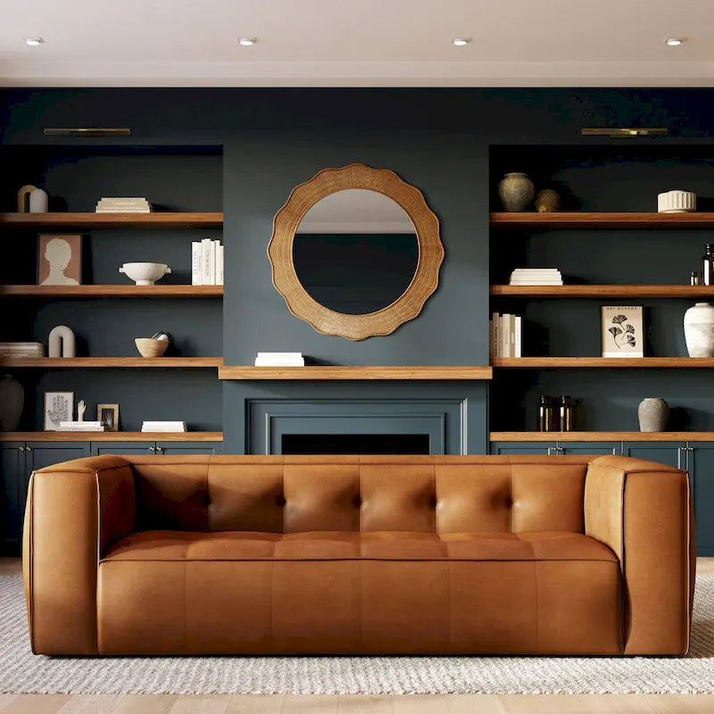 Poly & Bark Capa 92  Sofa - Full Grain Genuine Italian Leather