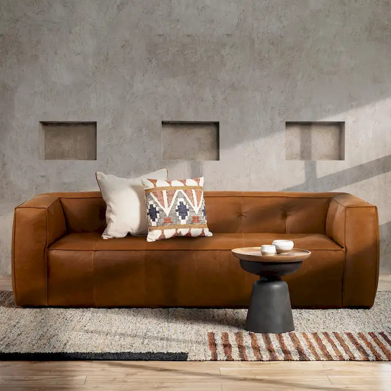 Poly & Bark Capa 92  Sofa - Full Grain Genuine Italian Leather