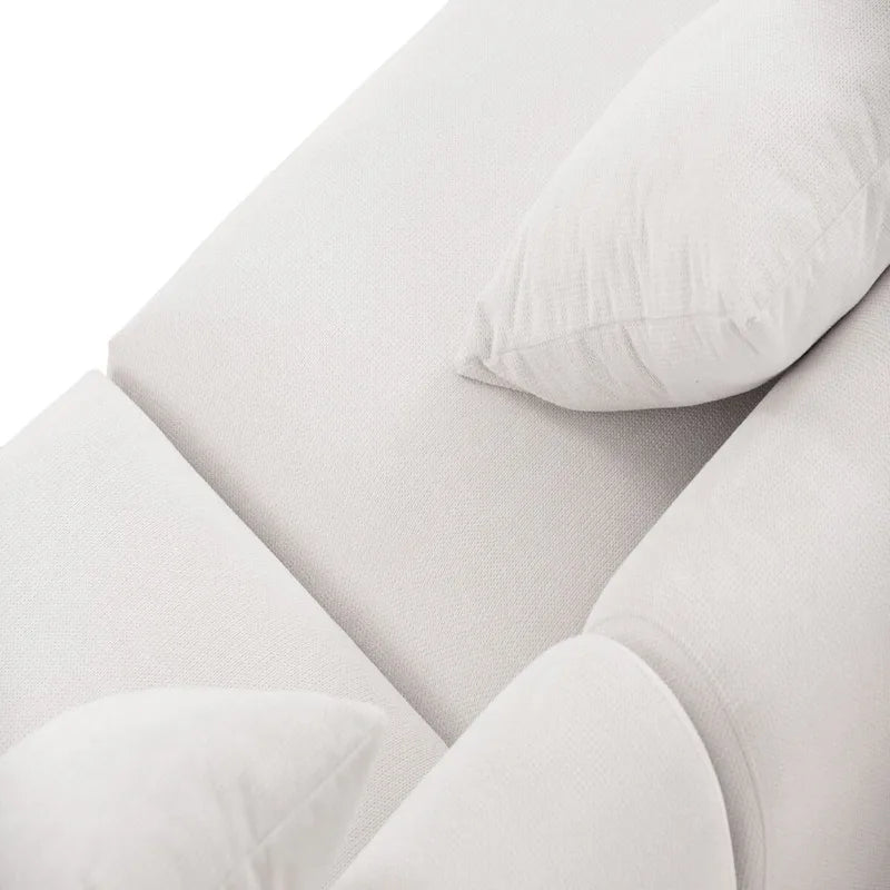 108.3in Upholstered Blue White 4-Seater Modern Fabric Sofa Couch