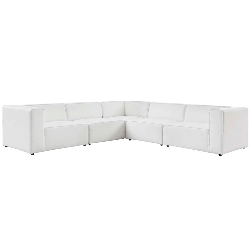 Mingle Vegan Leather 5-Piece Sectional Sofa