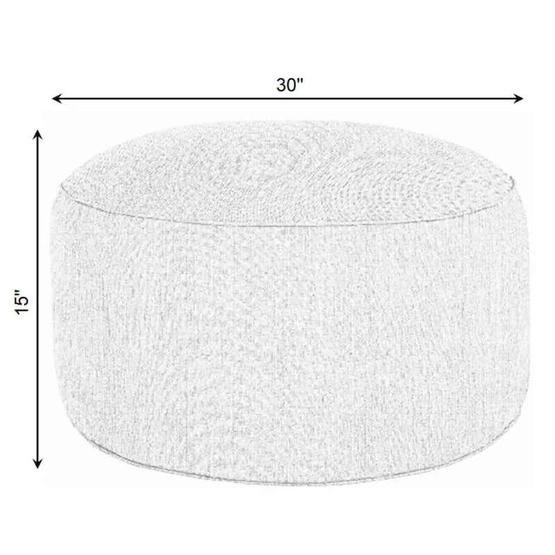 Sorra Home Indoor Textured Bean Pouf/Ottoman