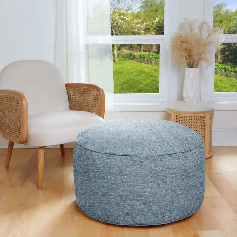 Sorra Home Indoor Textured Bean Pouf/Ottoman