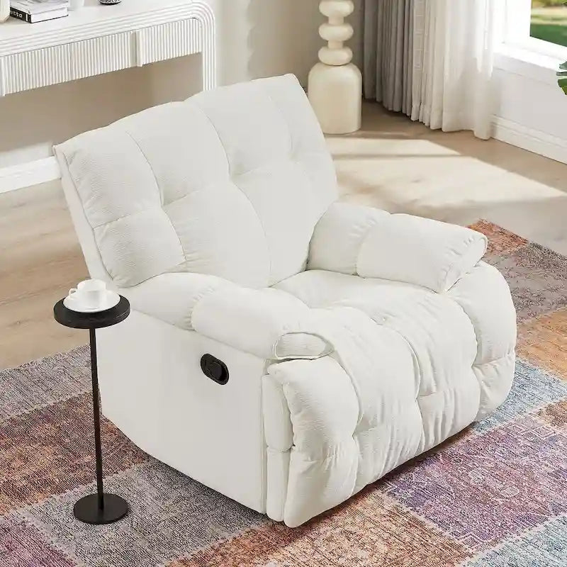 360 Degree Swivel Fabric Single Sofa Heavy Duty Reclining Chair for Living Room