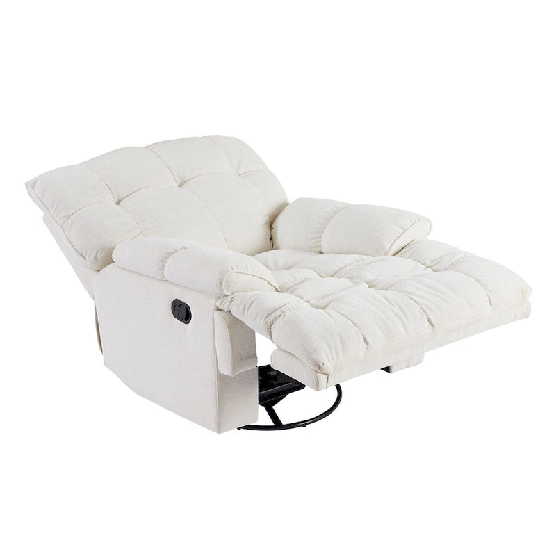 360 Degree Swivel Fabric Single Sofa Heavy Duty Reclining Chair for Living Room