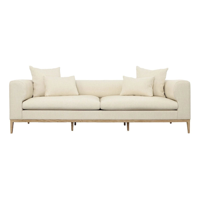 Dora 103  Upholstered Sofa, Beige