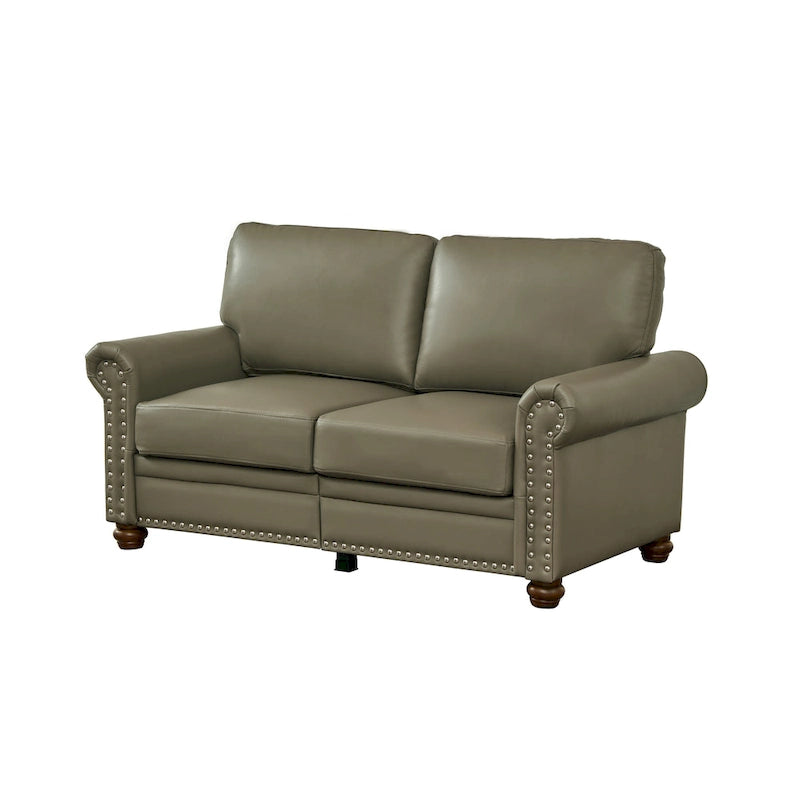Living Room Faux Leather Sofa Loveseat