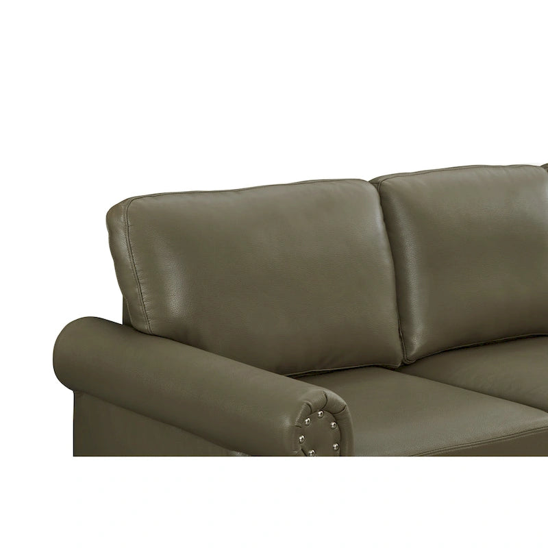 Living Room Faux Leather Sofa Loveseat