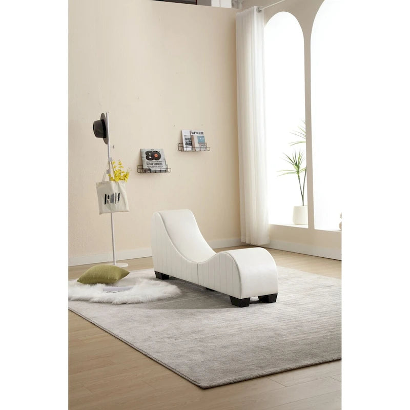 Modern Faux Leather Curved sofa