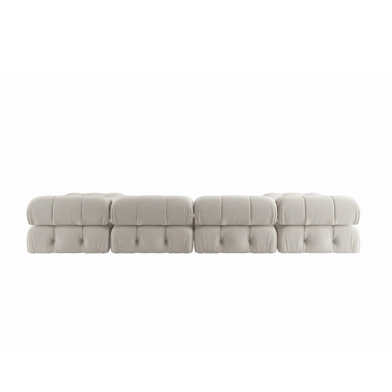 138  Convertible Modular Sectional Sofa, U-Shaped Minimalist Velvet Sofas Couches
