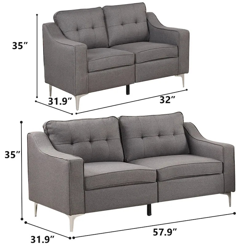 Modern Contemporary Style Apartment Fabric Sofa