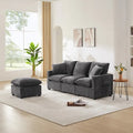 84*57 Modern Modular Sofa, 4 Seat Chenille Sectional Couch Set with 2 Pillows Included, Freely Combinable Indoor Funiture