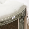 Semi-Circle End of Bed Bench with Tufted Design