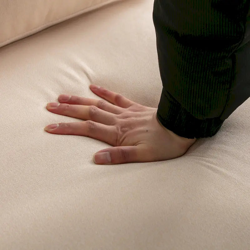 Comfy Linen Button Tufted Upholstered Accent Chair, Reading Armchair Sofa for Living Room, Bedroom