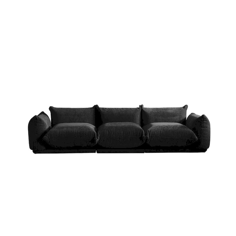 Modern Comfy 3 Seater Couch, Chenille Sectional Sofa 3 Seats Modular Couches with Thick Cushion