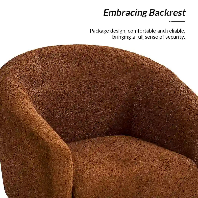 Hal Modern Boucle Armchair with Metal Legs Set of 2 by HULALA HOME