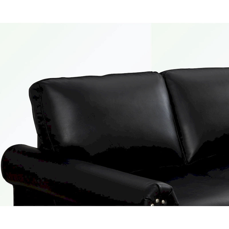 3 Seat Sofa with Rubber wood Legs and Nails finish