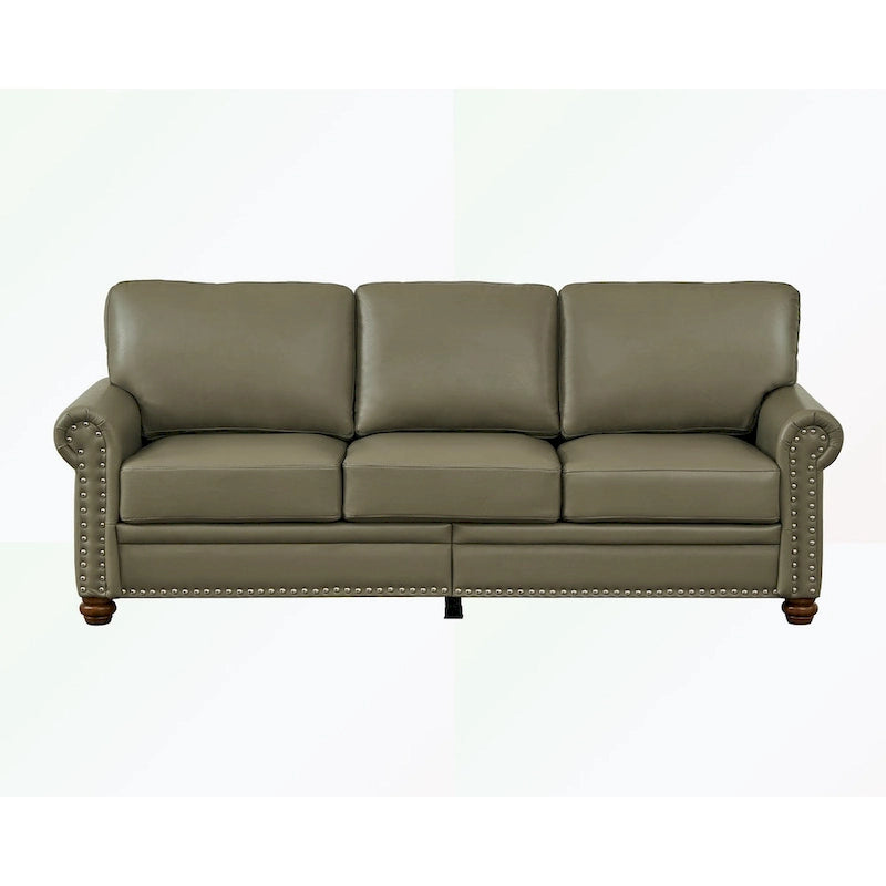 3 Seat Sofa with Rubber wood Legs and Nails finish