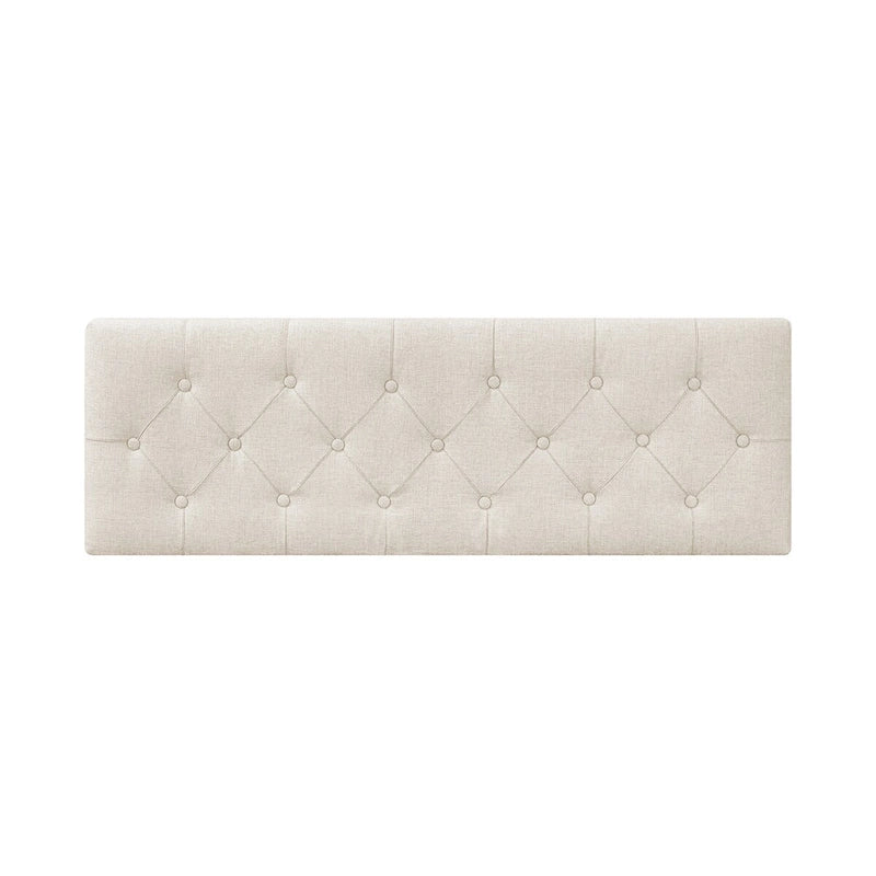 LUE BONA Mid-Century Modern Upholstered Storage Ottoman Button Tufted Fabric Storage Bench with Linen Seat