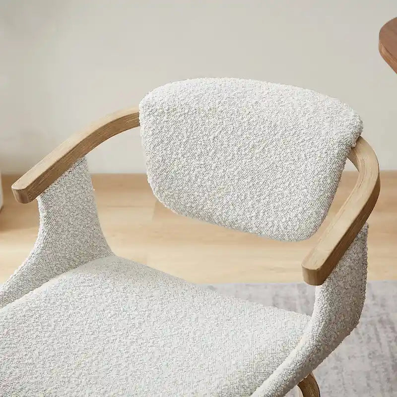 Art Leon Swivel Upholstered and Wood Accent Chair