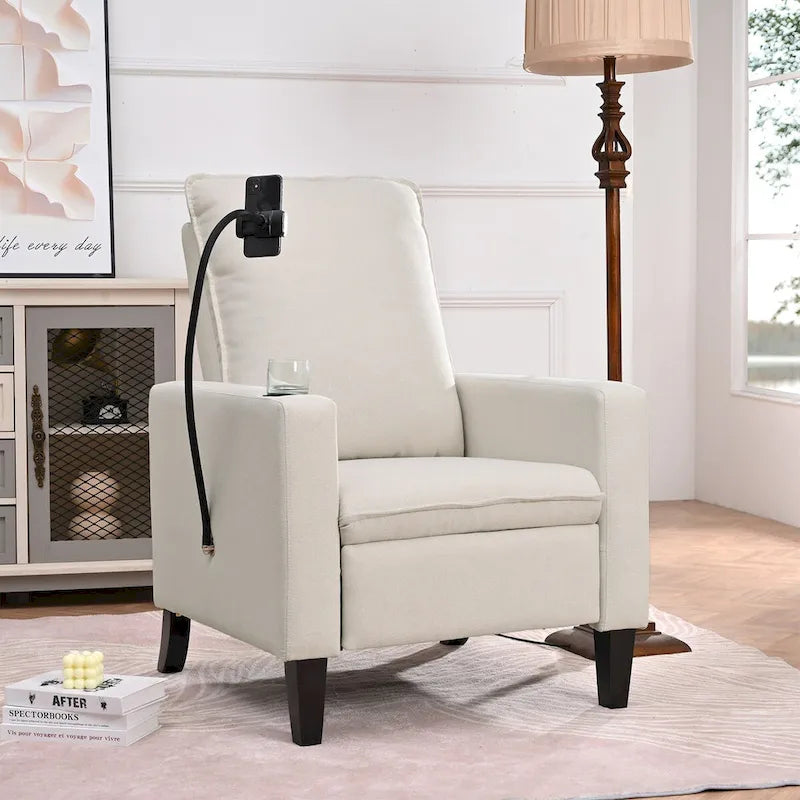 Recliner Chairs for Adults,Adjustable Recliner Sofa with Mobile Phone Holder & Cup Holder