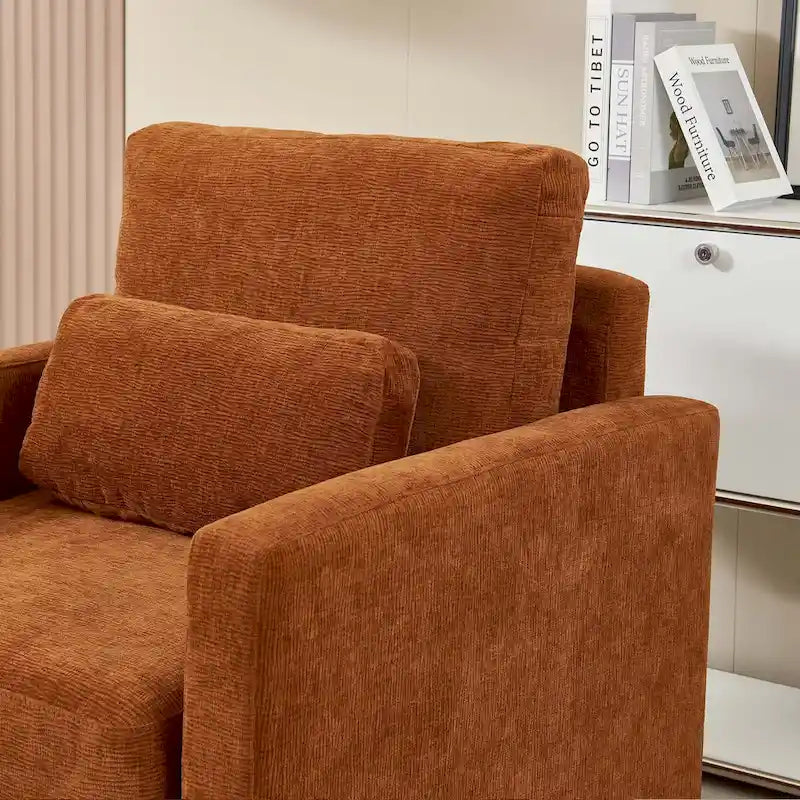 Modern Chenille Accent Chair Armchair for Living Room