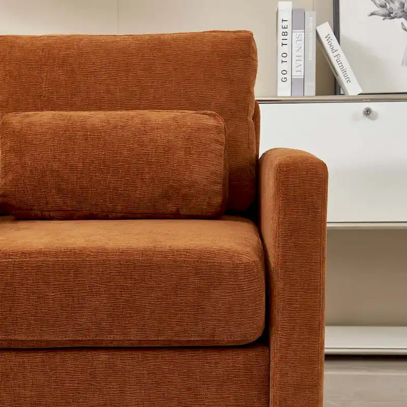 Modern Chenille Accent Chair Armchair for Living Room