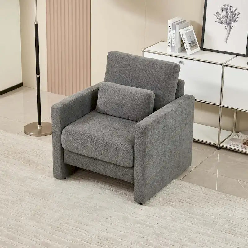 Modern Chenille Accent Chair Armchair for Living Room