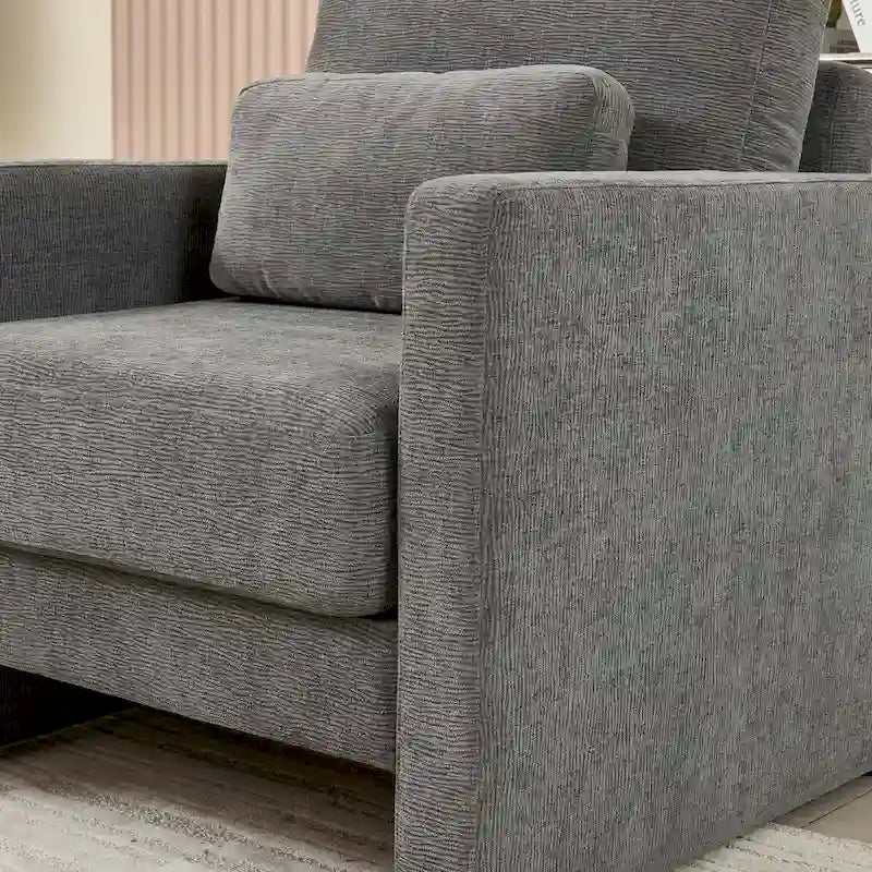 Modern Chenille Accent Chair Armchair for Living Room