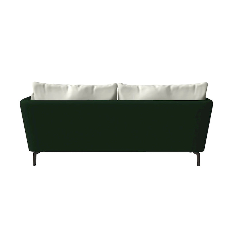 Luxify 3-Seater Leather Sofa in Upholstered Leather with Metal Legs & Removable Cushions for Living Room & Lounges
