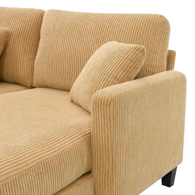 L-shaped Sofa Couch Bed Modern Reversible Sectional Sofa with Storage Chaise for Living Room