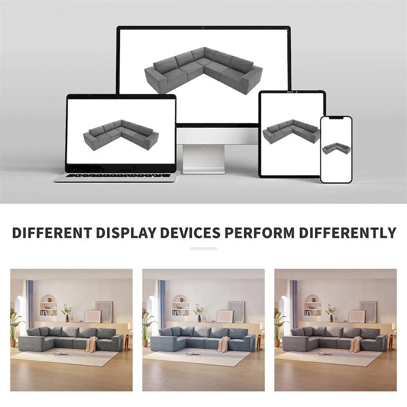 Modular L Shaped Sectional Sofa,Floor Couch Set,Upholstered Furniture
