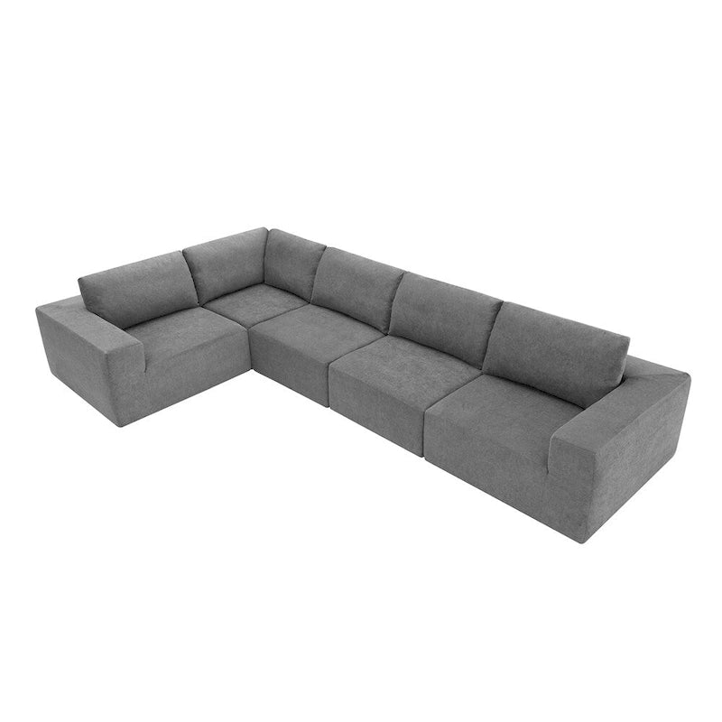Modular L Shaped Sectional Sofa,Floor Couch Set,Upholstered Furniture