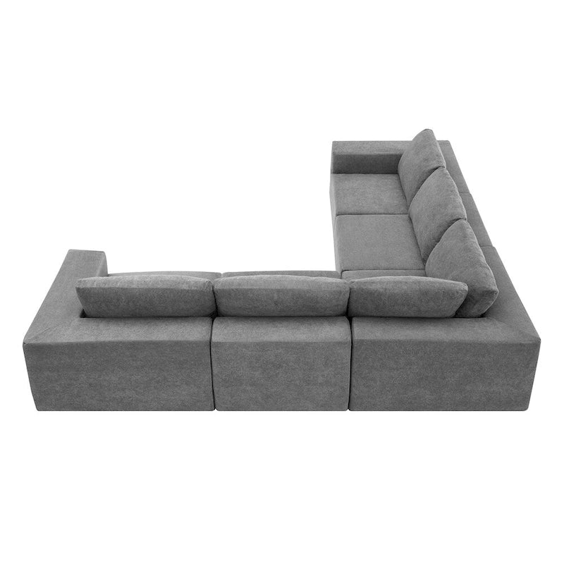 Modular L Shaped Sectional Sofa,Floor Couch Set,Upholstered Furniture