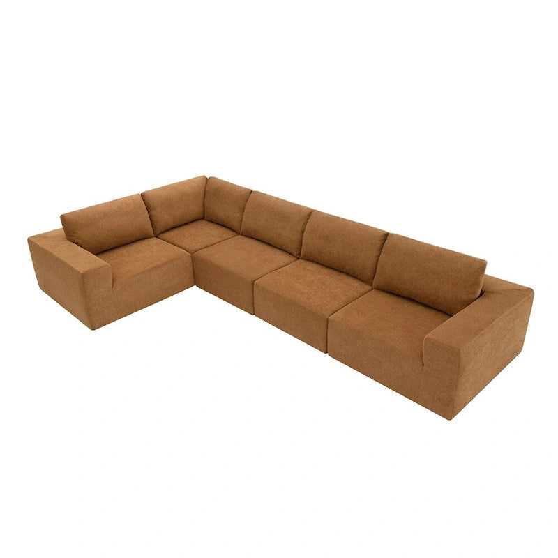 Modular L Shaped Sectional Sofa,Floor Couch Set,Upholstered Furniture
