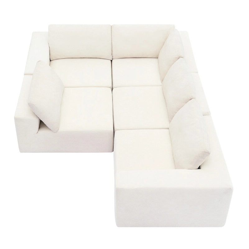 Modular L Shaped Sectional Sofa,Floor Couch Set,Upholstered Furniture
