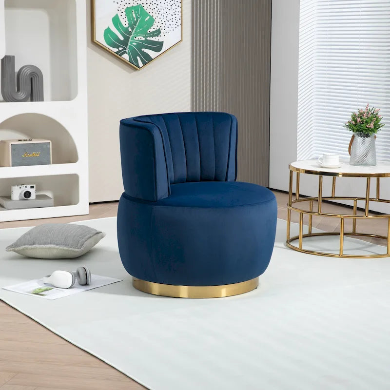 360 Degree Swivel Cuddle Barrel Accent Sofa Chairs