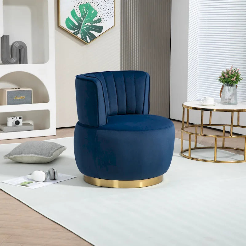 360 Degree Swivel Cuddle Barrel Accent Sofa Chairs