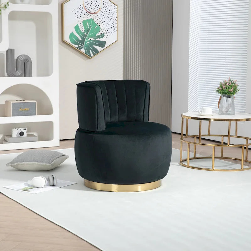 360 Degree Swivel Cuddle Barrel Accent Sofa Chairs