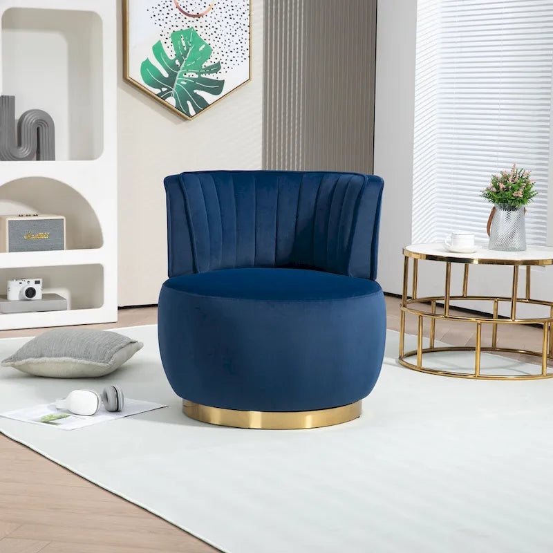 360 Degree Swivel Cuddle Barrel Accent Sofa Chairs
