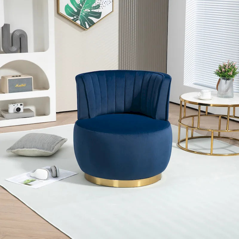 360 Degree Swivel Cuddle Barrel Accent Sofa Chairs