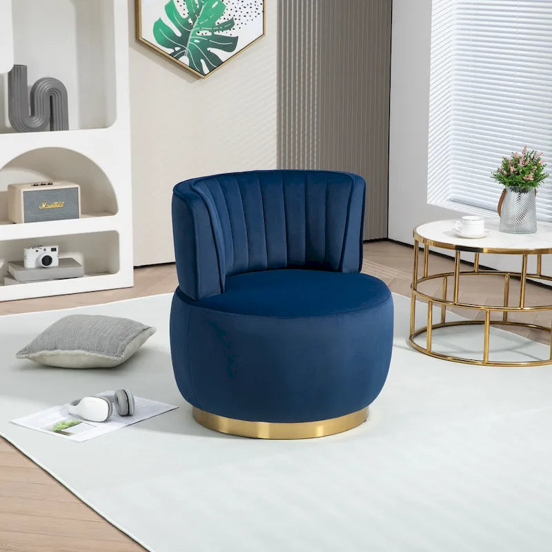 360 Degree Swivel Cuddle Barrel Accent Sofa Chairs
