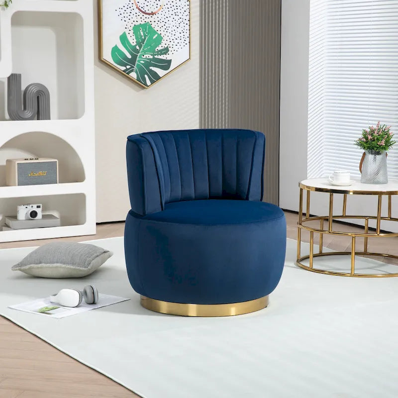 360 Degree Swivel Cuddle Barrel Accent Sofa Chairs