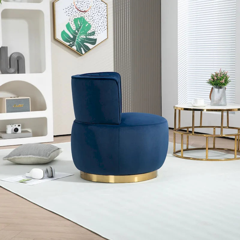 360 Degree Swivel Cuddle Barrel Accent Sofa Chairs