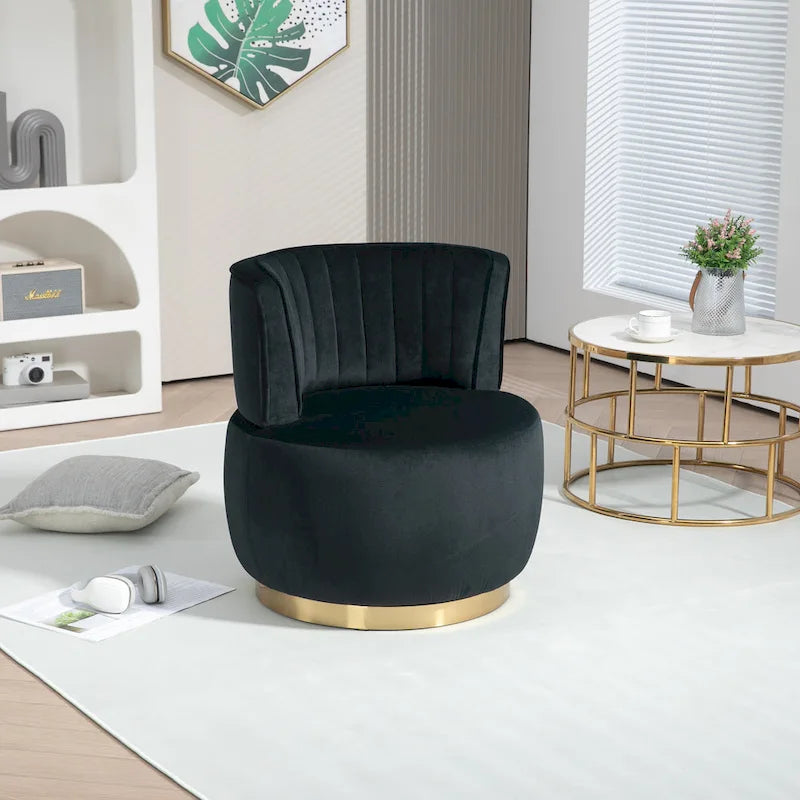 360 Degree Swivel Cuddle Barrel Accent Sofa Chairs