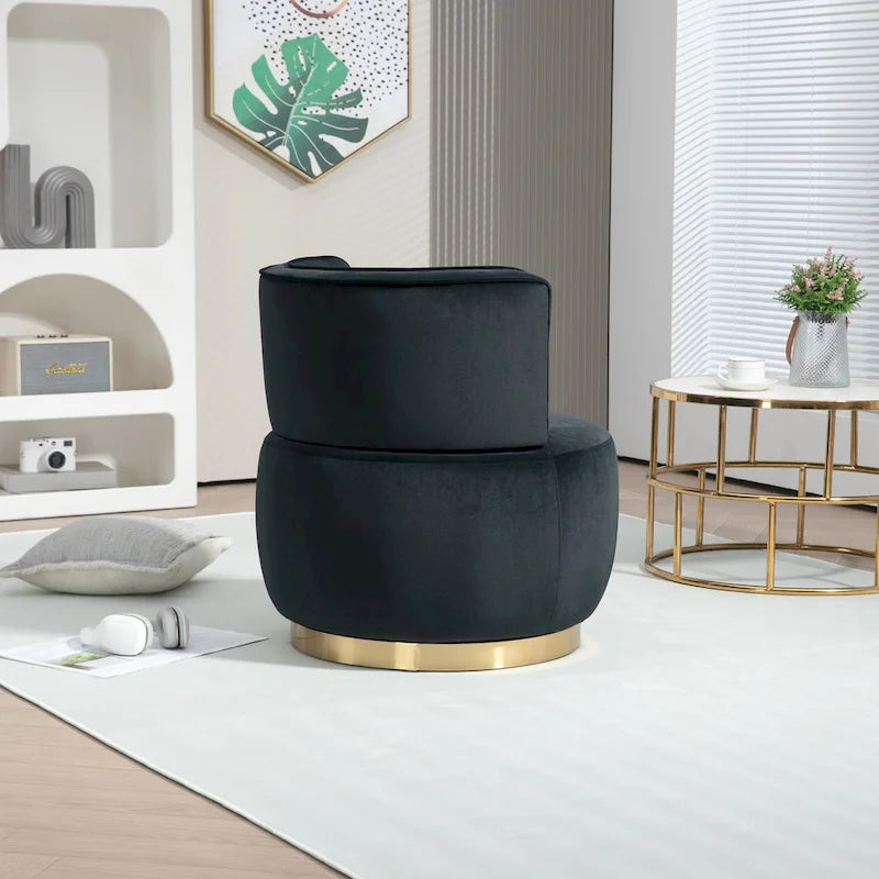 360 Degree Swivel Cuddle Barrel Accent Sofa Chairs